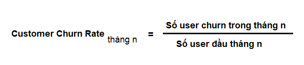 Công thức churn rate đơn giản